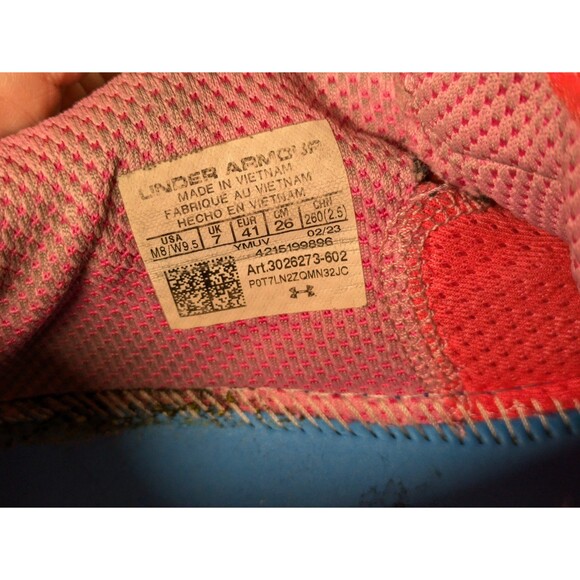 W9.5 / M8 - Under Armour Curry Flow 10 Unicorn & Butterfly Pink Black Shoes - Picture 9 of 10